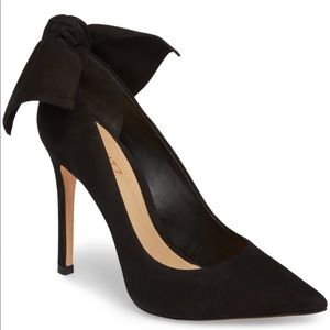 Schutz suede bow back pump
